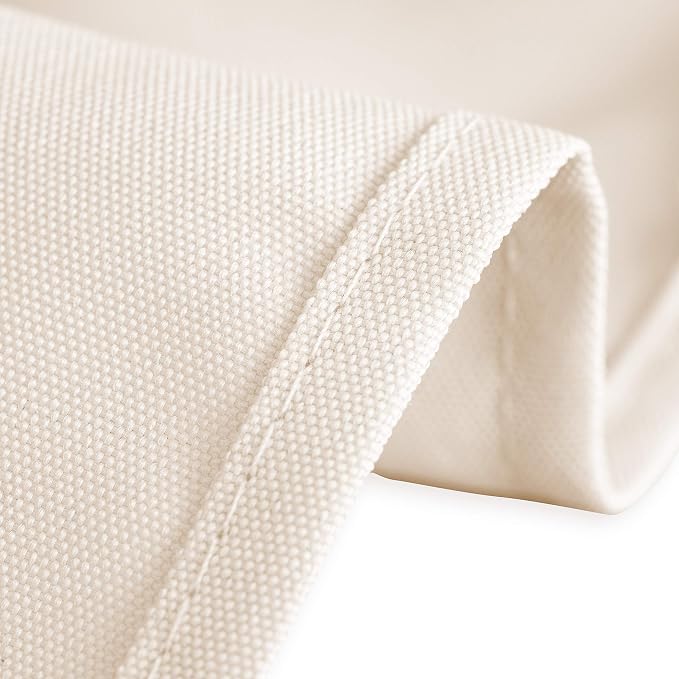 LTC LINENS 5 Pack Beige Rectangular Tablecloths 70 x 120 Inches for 6 ro 8 Feet Rectangle Banquet Tables with Half-Drop - Stain and Wrinkle Resistant Polyester Cloth Table Covers for Party, Wedding - Image 6