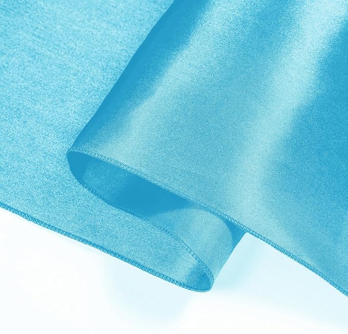 SI Pack of 50 Wedding 12 x 108 inch Satin Table Runner for Wedding, Decorations for Graduations, Engagements, Birthday Parties, Banquets, Runners fit Rectangle, Round Table - Sky Blue - Image 8
