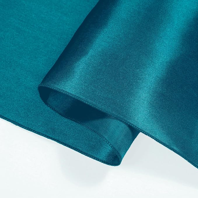 SI Pack of 30 Wedding 12 x 108 inch Satin Table Runner for Wedding, Decorations for Graduations, Engagements, Birthday Parties, Banquets, Runners fit Rectangle, Round Table - Teal - Image 8