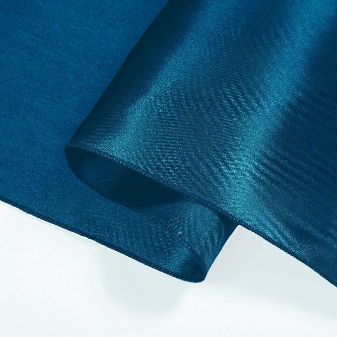 SI Pack of 30 Wedding 12 x 108 inch Satin Table Runner for Wedding, Decorations for Graduations, Engagements, Birthday Parties, Banquets, Runners fit Rectangle, Round Table - Teal Blue - Image 8