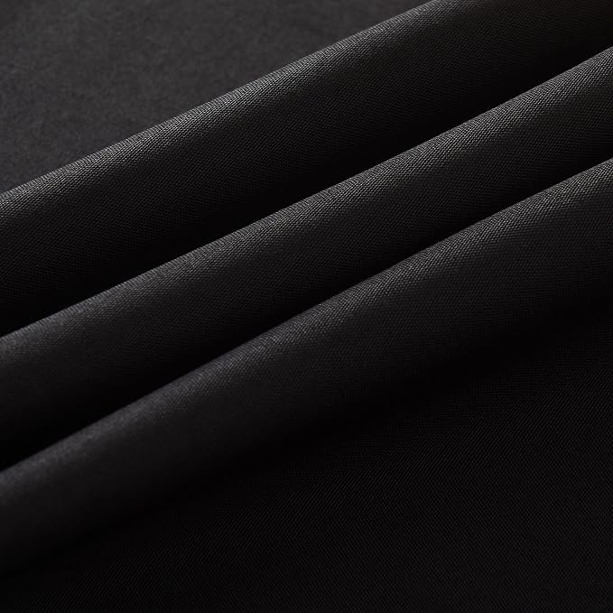 2-Pack Round 90-inch Black Table Cloths, Solid Stain and Wrinkle Resistant Circular Tablecloth, Premium Plain Weave Polyester Fabric Table Linen Covers for Hotel, Banquet - Image 9