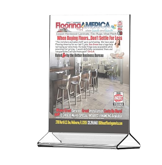 6 Pack Acrylic Sign Holder 8.5" x 11" Signs Top Load Clear Double Sided Tabletop Display for Menus Specials and Promo in Delis Bars and Restaurants by Marketing Holders - Image 9