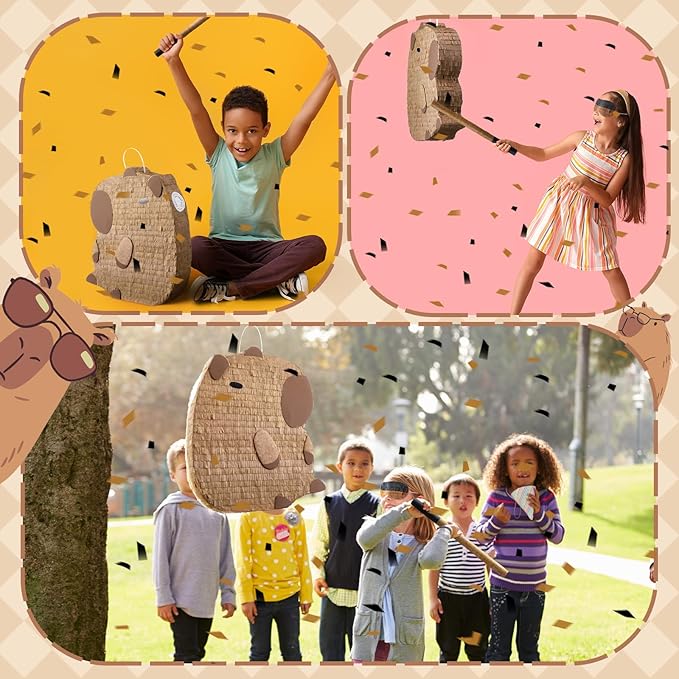 Capybara Piñata Capybara Themed Animal Piñata for Fiesta Party Supplies Christmas Festivals Holiday Photo Props Fiesta Party Supplies, Birthday Centerpiece Decor