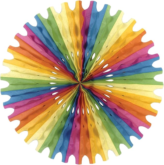 Multicolor Tissue Fan Holiday Decoration by Beistle