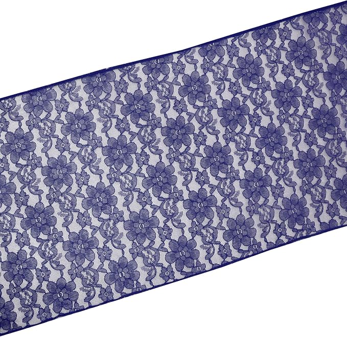 Zen Creative Designs 10 Pack Floral Lace Table Runner Sheer Lace Event Party Wedding Table Decor (12" by 72", Navy) - Image 2