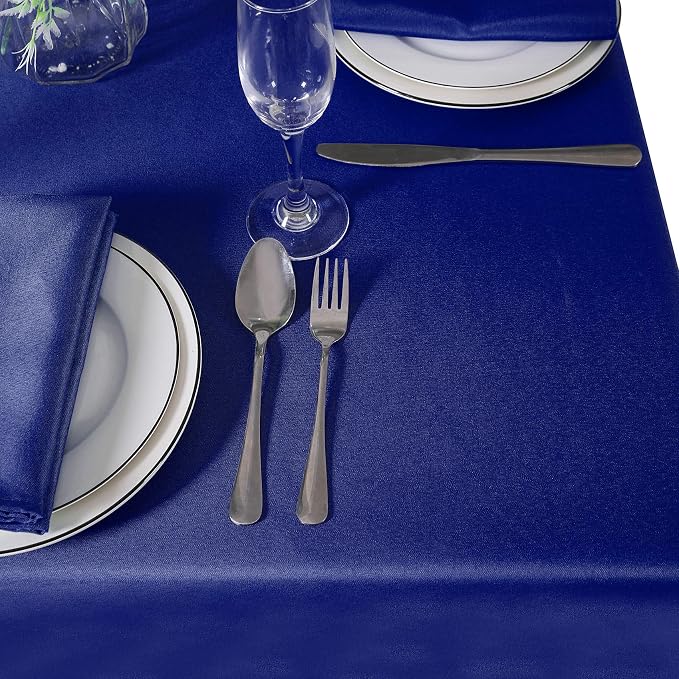 Cupuamon Square Tablecloth 70x70 inch Washable Polyester Fabric Table Cloth for Wedding Party Dining Banquet Decoration(70x70,Royal Blue) - Image 7