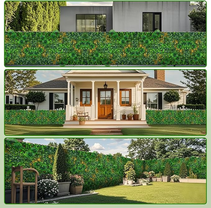 Yangrass Faux Grass Wall Roll with Tropical Leaves, 60"x120" (50 sqft) | UV-Anti, Privacy Screen for Garden, Fake Greenery Backdrop Wall Panels, Indoor & Outdoor Decor for Birthday Wedding Party - Image 7