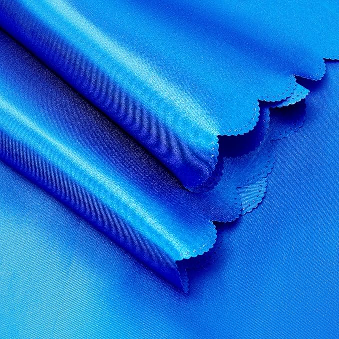 1 Pack Rectangle Satin Tablecloth 60 x 84 Inches Table Cover, Bright Overlay Table Cloth Silky Smooth Fabric Tablecloth Table Decor for Wedding Banquet Table Decoration, Royal Blue