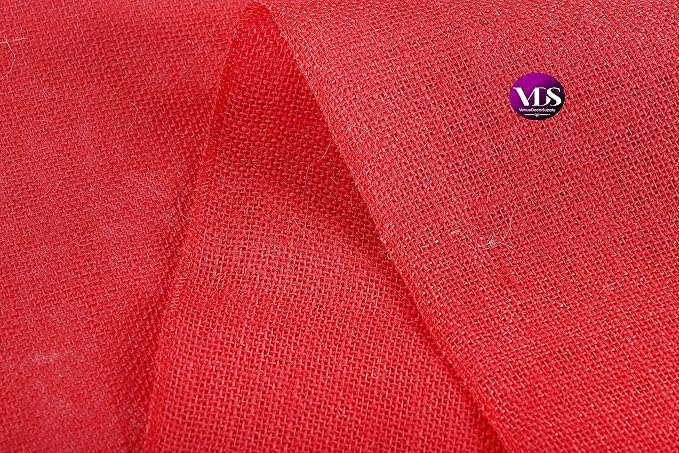 VDS Pack of 10, Burlap Table Runner 100% Natural Jute Rustic Hessian Table Cloth Centrepiece for Wedding Bridal Shower Birthday Event Party Banquet Table Decoration (Size 12X108 Inch)(Red) - Image 6