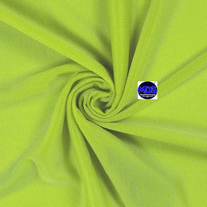 MDS Pack of 2 Wedding Arch Drape Panel (30" Width x 75ft Long) Sheer Chiffon Arbor Canopy Drapery Fabric for Wedding Ceremony Reception Decoration Party Ceiling Backdrop Curtains - Parrot Green