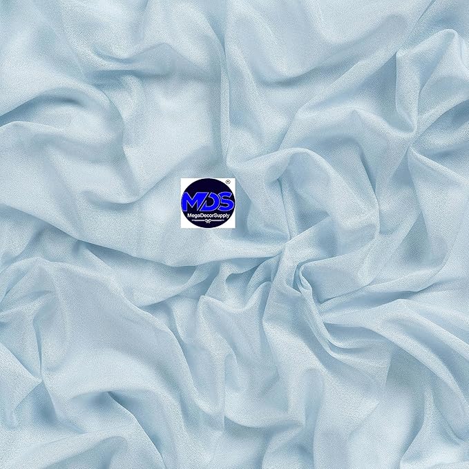 MDS Pack of 1 Wedding Arch Drape Panel (30" Width x 20ft Long) Sheer Chiffon Arbor Canopy Drapery Fabric for Wedding Ceremony Reception Decoration Party Ceiling Backdrop Curtain Swag - Baby Blue