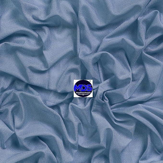 MDS Pack of 1 Wedding Arch Drape Panel (30" Width x 75ft Long) Sheer Chiffon Arbor Canopy Drapery Fabric for Wedding Ceremony Reception Decoration Party Ceiling Backdrop Curtain Swag - Dusty Blue