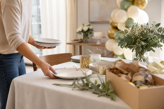 Unbranded close editorial detail featuring practical event setup