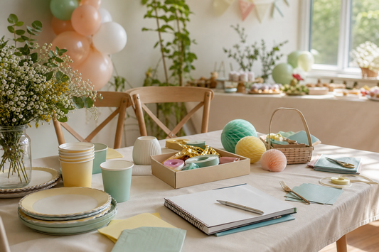 Unbranded orderly inspection setup featuring practical party planning