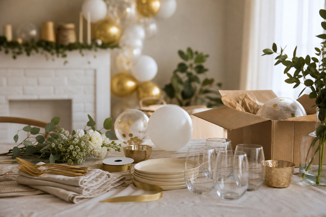 Unbranded close editorial detail featuring practical event setup