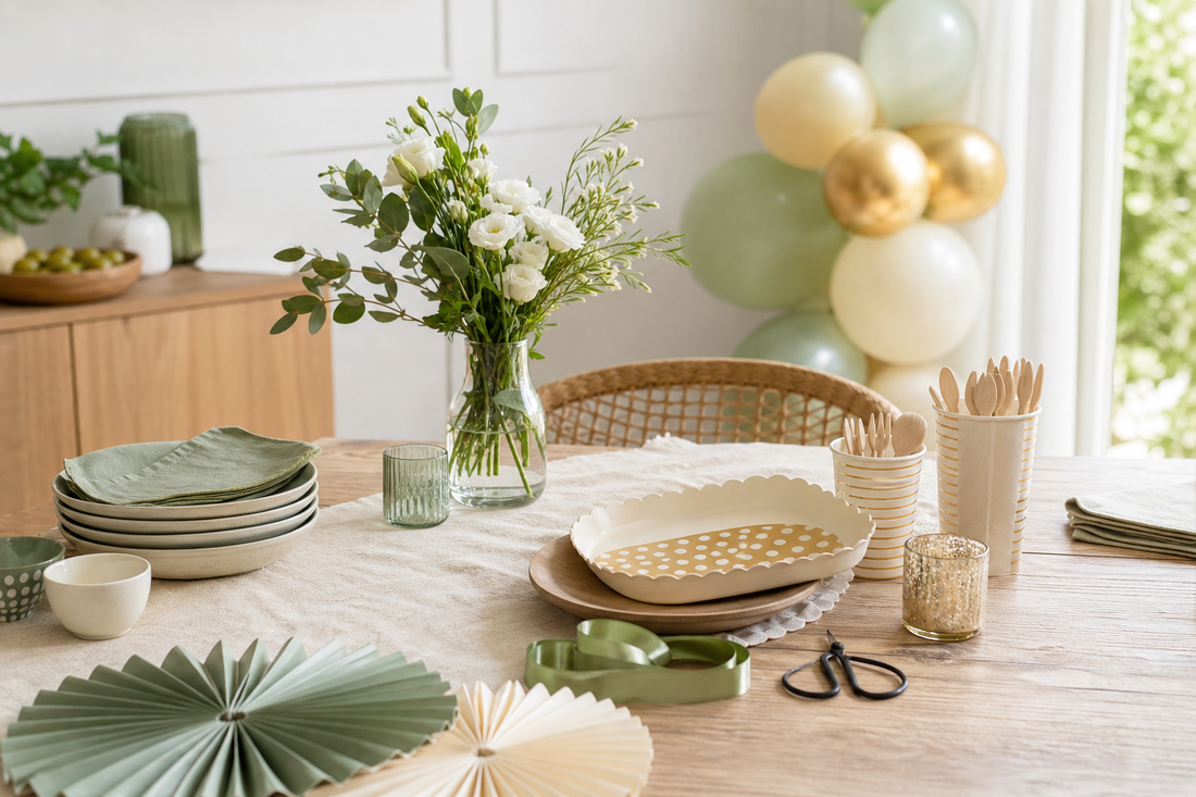 Unbranded orderly inspection setup featuring practical party planning