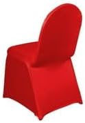 Efavormart Spandex Stretch Red Chair Covers 100 PCS Universal Banquet Chair Covers for Party Dining with Foot Pockets Washable Wedding Chair Slip Covers for Outdoor - Image 7