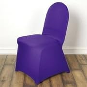 Efavormart 20 PCS Purple Stretchy Spandex Fitted Banquet Chair Covers for Party Dining Chairs Wedding Banquet Outdoor Event Catering Slip Covers - Image 8