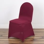 Efavormart 20PCS Burgundy Stretchy Spandex Fitted Banquet Chair Covers for Party Dining Chairs Wedding Banquet Outdoor Event Catering Slip Covers - Image 8