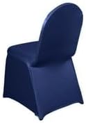 Efavormart 1 Set Spandex Stretch Navy Blue Chair Covers Universal Banquet Chair Covers for Party Dining with Foot Pockets Washable Wedding Chair Slip Covers for Outdoor - Image 9