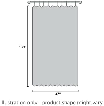 ELKCA Thick Double-Sided Chenille Window Curtains Valance for Living Room, Silver Grey Valance with Beads for Bedroom,Rod Pocket (W138inch,1 Panel) - Image 7