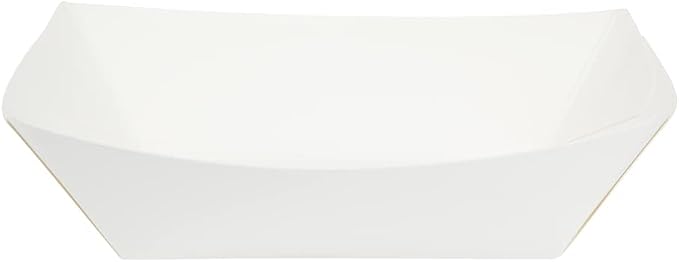 Restaurantware-Bio Tek 1/2 Pound Food Trays, 400 Disposable Paper Food Trays - Heavy-Duty, Greaseproof, White Paper Food Boats, For Snacks, Appetizers, Or Treats, Use At Parties Or Carnivals - Image 13