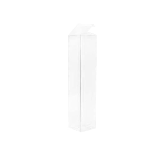 ClearBags Clear Gift Boxes | Clear PET Plastic Boxes for Weddings, Parties, Baby Shower | Party Favor Boxes for Candy Cookies Macaroons | Food Safe | 25 Boxes (2 9/16 x 2 9/16 x 12 1/16) by ClearBags