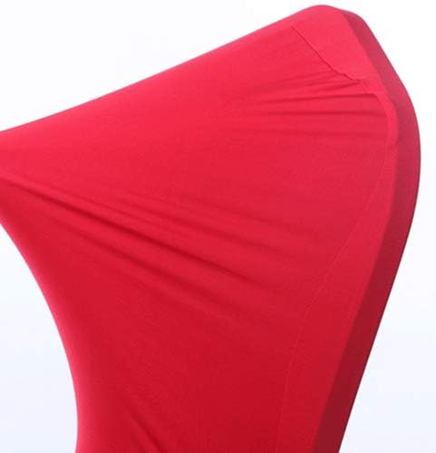 Helan Stretch Spandex Chair Covers Stretchable Chair Slipcovers Wedding Party Banquet Chair Cover 12 Colors 4 PCS Red - Image 3