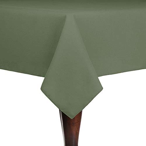 Ultimate Textile 72x72-Inch Cotton-Feel Tablecloth, Army Green, 5 Pack by UltimateTextile