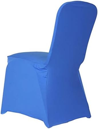 Tableclothsfactory 100 PCS Royal Blue Stretchy Spandex Fitted Banquet Chair Cover Dinning Event Slipcover for Wedding Party Catering - Image 3