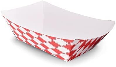 [Case of 1000 Paper Food Trays, Popcorn, Nacho, Burger (Size 50, 1/2 lb) by BASIDI