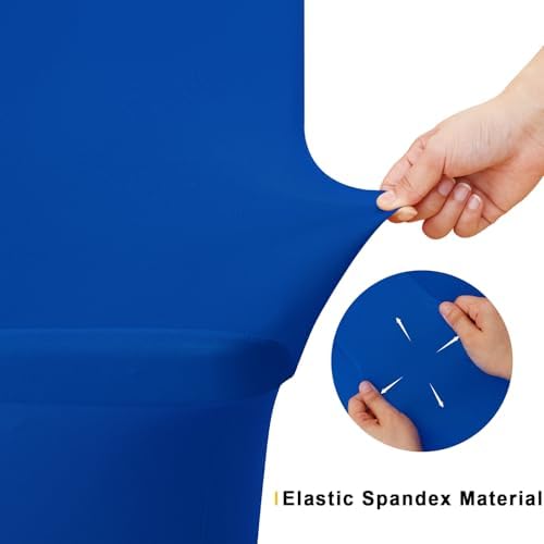 Smiry 2 Pack Spandex Table Cloth 4FT, Elastic Fitted Blue Tablecloth - Image 4
