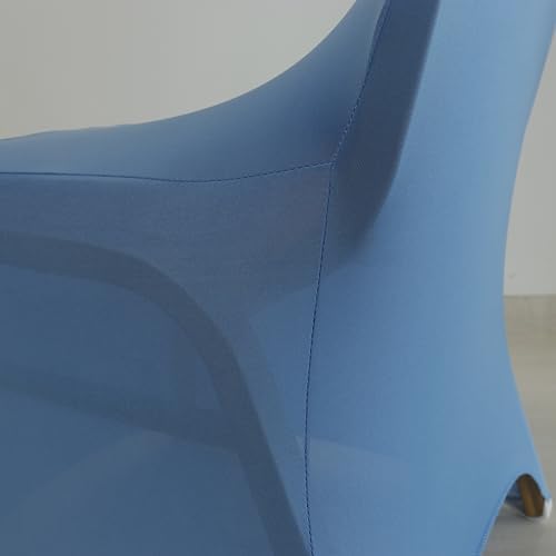 30 80 100Pieces White Wedding Chair Covers Stretch Polyester Spandex for Wedding Party Banquet Seat Covers (Lake Blue, 80PCS) - Image 5