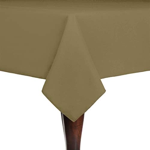 Ultimate Textile 72 x 72-Inch Square Cotton-Feel Tablecloth, Camel, 5 Pack by UltimateTextile