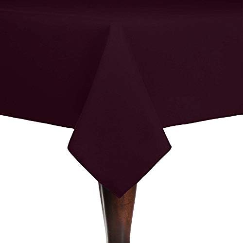 Ultimate Textile 72x72-Inch Square Cotton-Feel Tablecloth, Burgundy, 2 Pack by UltimateTextile