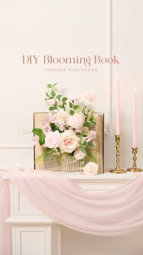 Ling's moment Fake Flowers Box, Powder Pink & Sand Beige Deluxe Combo - Image 5