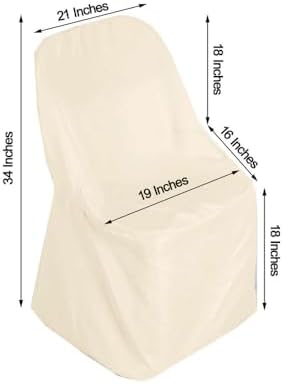 Efavormart 10 Pack Dusty Rose Polyester Folding Chair Covers for Party Dining Chairs Reusable Stain Resistant Wedding Chair Slipcovers - Image 6