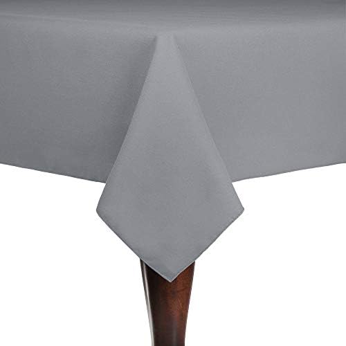 Ultimate Textile 72 x 72-Inch Square Cotton-Feel Tablecloth, Grey by UltimateTextile