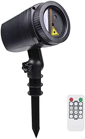 SecurityIng Outdoor Laser Light, Christmas Projector Light, Waterproof LED Landscape Spotlight with RF Remote Control, Red and Green Stars for Xmas Gift, Holiday, Party, Wedding, Garden, Home