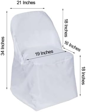 Efavormart 1 Set Nude Polyester Folding Chair Covers for Dining Chairs Party Wedding Banquet Outdoor Event Catering Slipcovers - Image 6