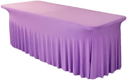 Elastic Table Cover Rectangle 6ft Fitted, Spandex Tablecloth Protector Covers for 6 Foot Tables Decoration Wedding Baby Shower Birthday Party Banquet Event Meeting Business Dinner by hapygasmAZ