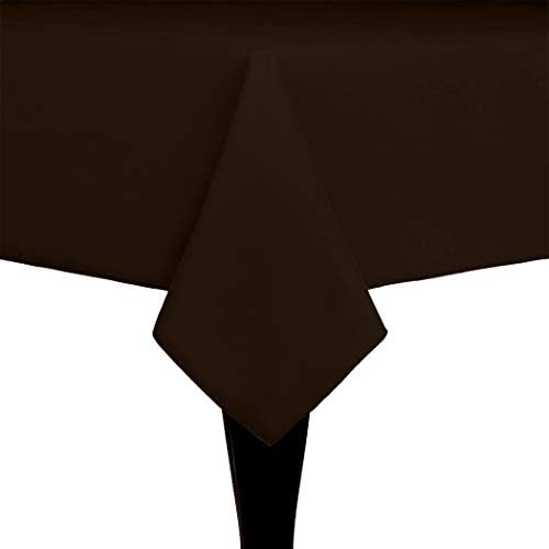 Ultimate Textile 72x72-Inch Square Cotton-Feel Tablecloth, Chocolate 2 Pack by UltimateTextile