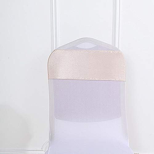 Balsa Circle 25 Beige Satin Elegant Chair Cover Bows Sashes Wedding Banquet Decorations Party Supplies Engagement Events Reception - Image 4