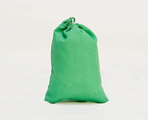 (10x16 inches) Green Cotton Bags, Reusable And Biodegradable Produce Muslin Drawstring Bags Available in Different Sizes (Pack Of 25) by EcoGreenTextiles