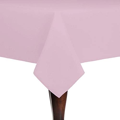 Ultimate Textile 72x72-Inch Cotton-Feel Tablecloth, Light Pink, 5 Pack by UltimateTextile