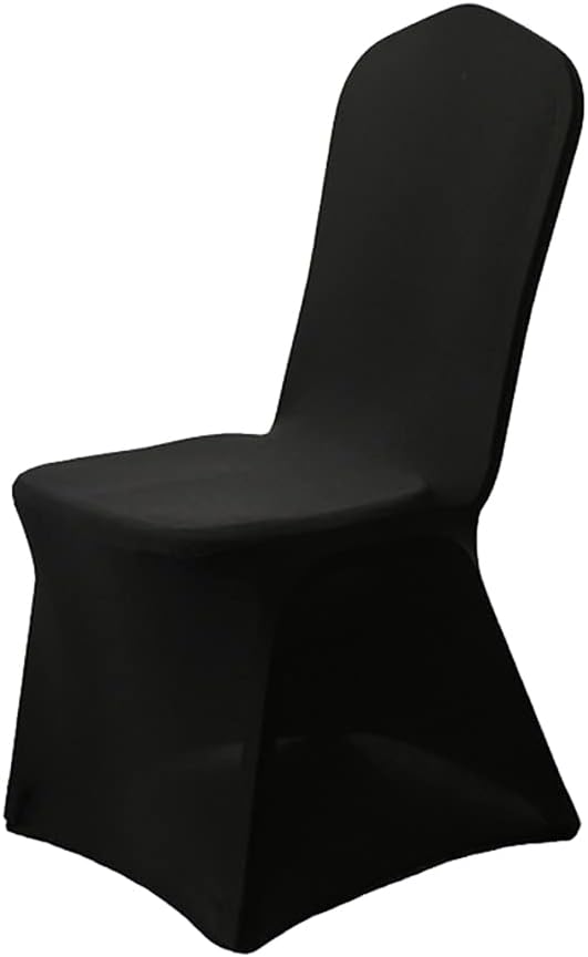 XMNTG 100PCS Black Chair Covers Stretch Polyester Spandex Outdoor Chair Cover Dining Room Chair Slipcovers Universal Chair Protector Cover for Wedding Party Banquet Hotel (Black, 100PCS) by XMNTG
