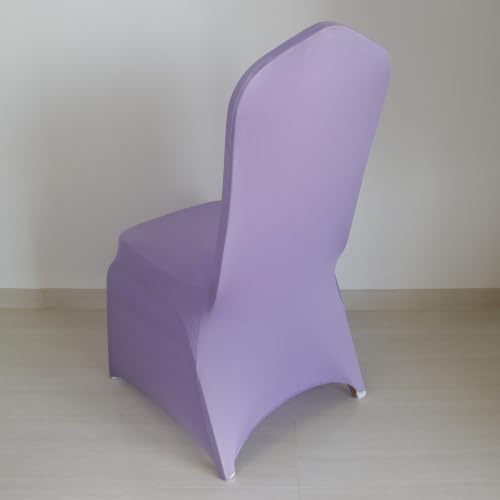 30 80 100Pieces White Wedding Chair Covers Stretch Polyester Spandex for Wedding Party Banquet Seat Covers (Lilac, 30PCS) - Image 3