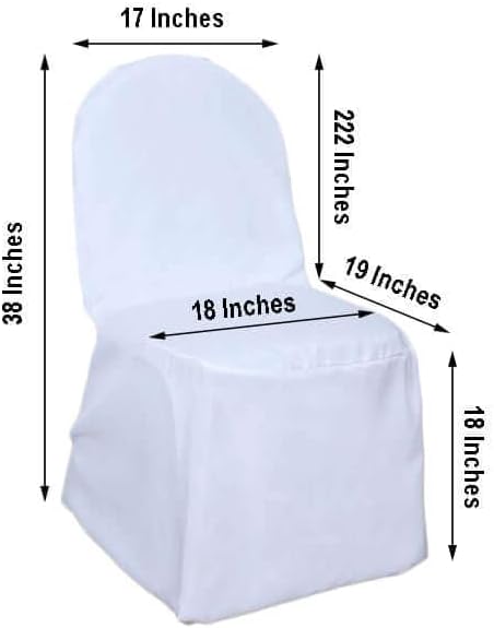 Efavormart 30 PCS Round Top White Polyester Banquet Chair Covers Linen Dinning Chair slipcover for Wedding Party Event Catering - Image 3