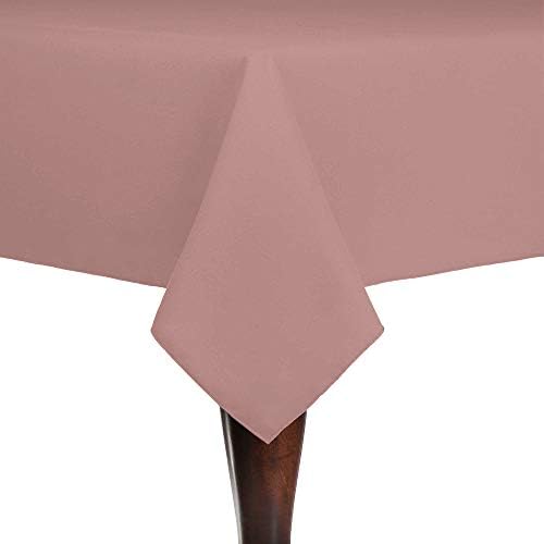 Ultimate Textile 72x72-Inch Cotton-Feel Tablecloth, Dusty Rose, 5 Pack by UltimateTextile