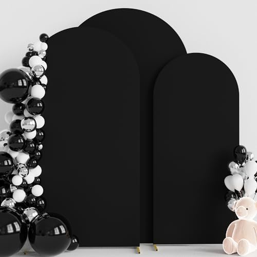 Wokceer Arch Backdrop Cover Black Arch Covers Strethy Backdrop Set of 3 by Wokceer